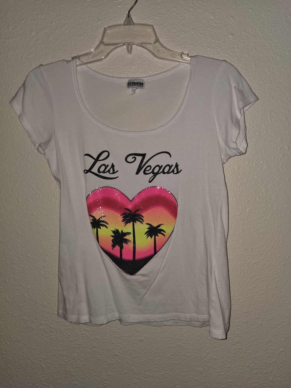 Las Vegas Heart Graphic Tee - White